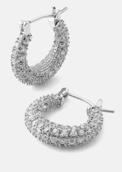 Pendiente Crystal Circle - Chapado en plata