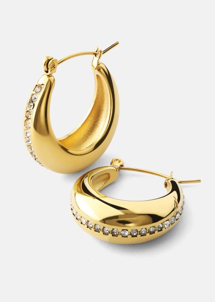 Pendientes Shine Hoops - 18k Chapados en oro