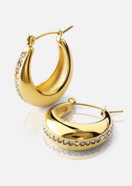 Pendientes Shine Hoops - 18k Chapados en oro