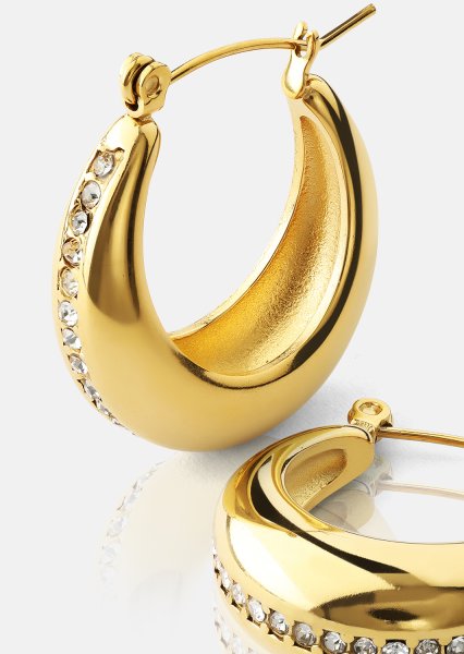 Pendientes Shine Hoops - 18k Chapados en oro