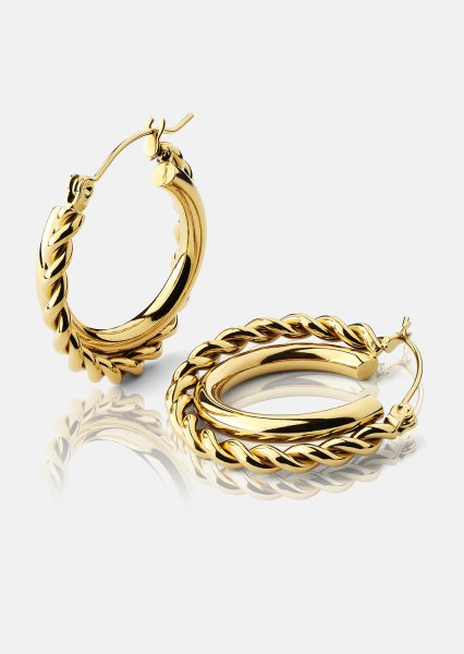 Pendientes Twist Elegance – 18k Chapados en oro