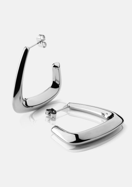 Pendientes Bold Curve – Chapados en plata