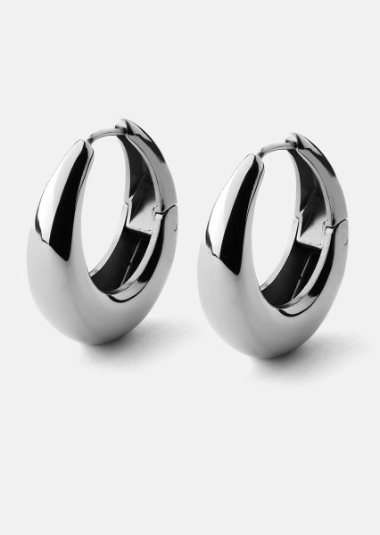 Pendientes Bold Curve – Chapados en plata