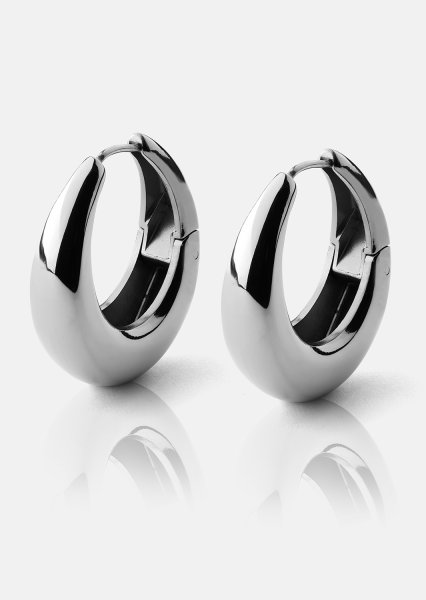 Pendientes Bold Curve – Chapados en plata