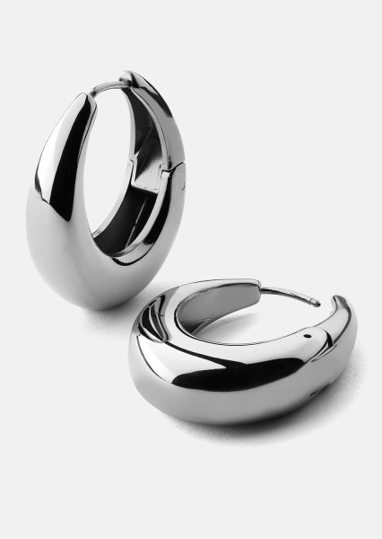 Pendientes Bold Curve – Chapados en plata