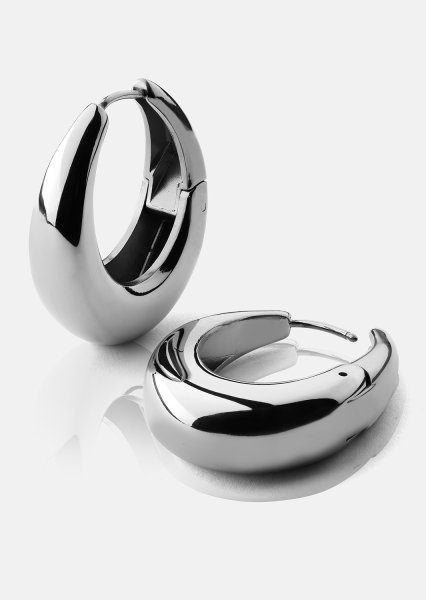 Pendientes Bold Curve – Chapados en plata