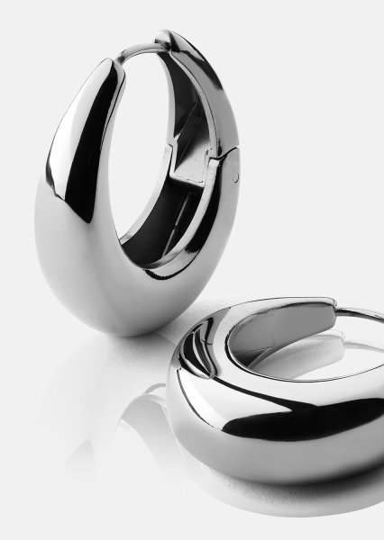 Pendientes Bold Curve – Chapados en plata