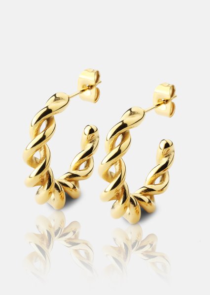 Pendiente Twist of Gold - 18k Chapado en oro