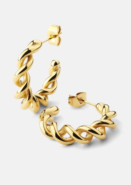 Pendiente Twist of Gold - 18k Chapado en oro