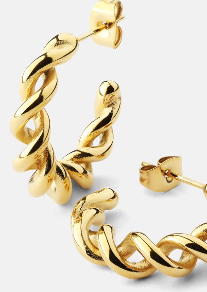 Pendiente Twist of Gold - 18k Chapado en oro