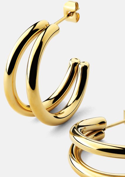 Pendiente Dual - 18k Chapado en oro