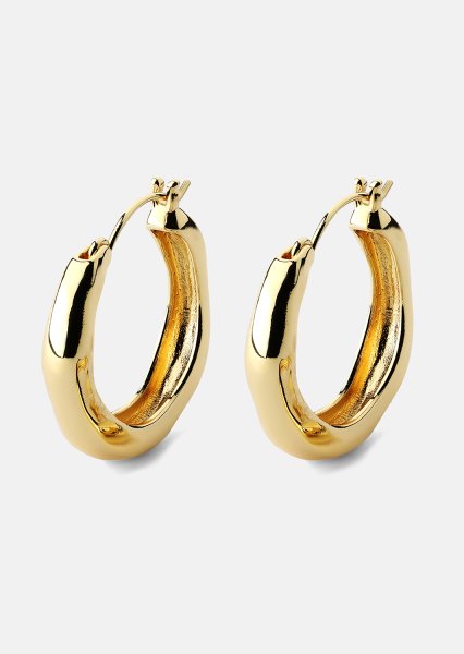 Pendiente Mila Hoops - 18k Chapado en oro