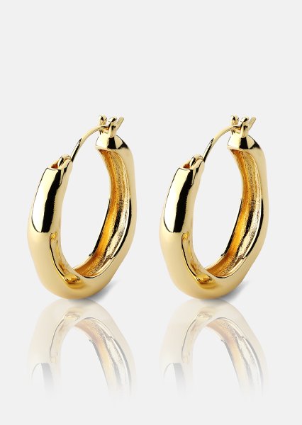Pendiente Mila Hoops - 18k Chapado en oro