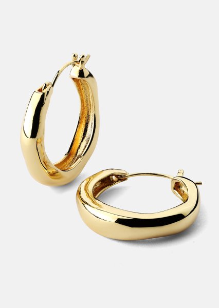 Pendiente Mila Hoops - 18k Chapado en oro