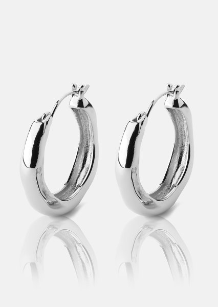 Pendiente Mila Hoops - Chapado en plata