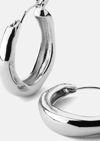 Pendiente Mila Hoops - Chapado en plata