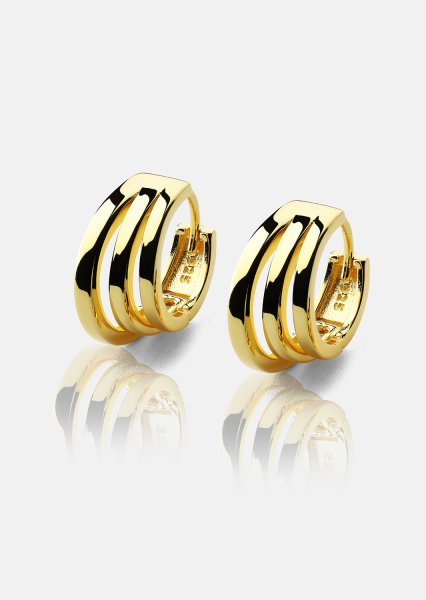 Pendientes Trio - 18k Chapados en oro