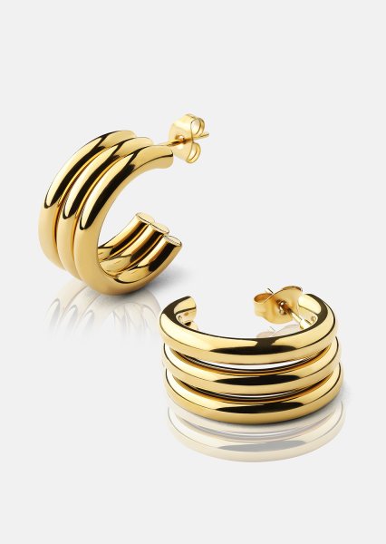 Riflia Pendiente - 18k Chapado en oro