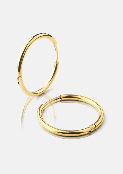 Pendiente Classic Medium - 18k Chapado en oro