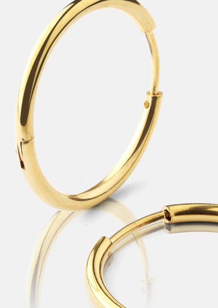 Pendiente Classic Medium - 18k Chapado en oro