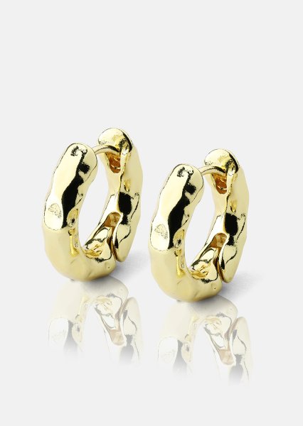 Pendiente Luxe Ripple Hoops - 18k Chapado en oro