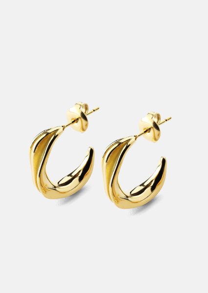 Pendientes Gleaming Flow - 18k Chapados en oro