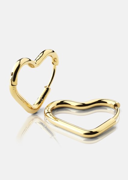 Pendiente Heart's Embrace - 18k Chapado en oro