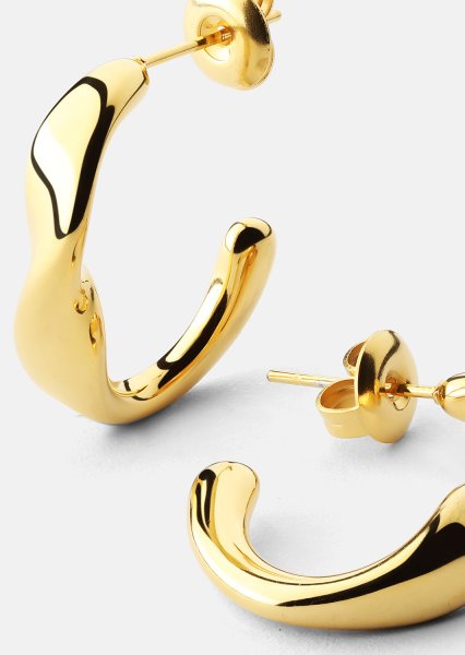 Pendiente Flow Gleam - 18k Chapado en oro