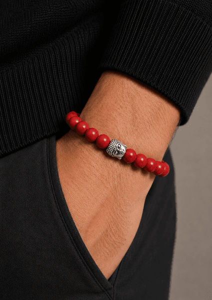 Pulsera de cuentas Crimson Harmony