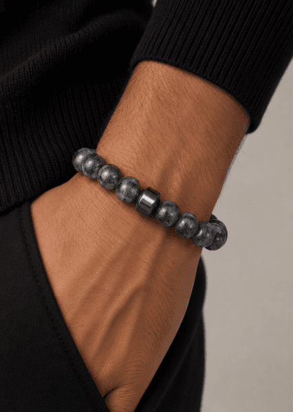 Pulsera de cuentas Obsidian Charm
