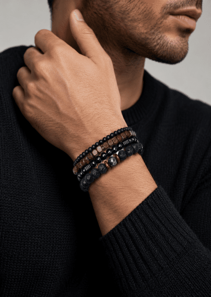 Pulsera de cuentas Obsidian Knack