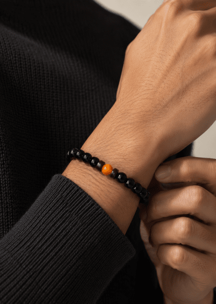 Pulsera de cuentas Obsidian Sphere