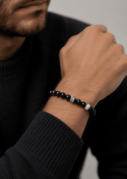 Pulsera de cuentas Obsidian Stride