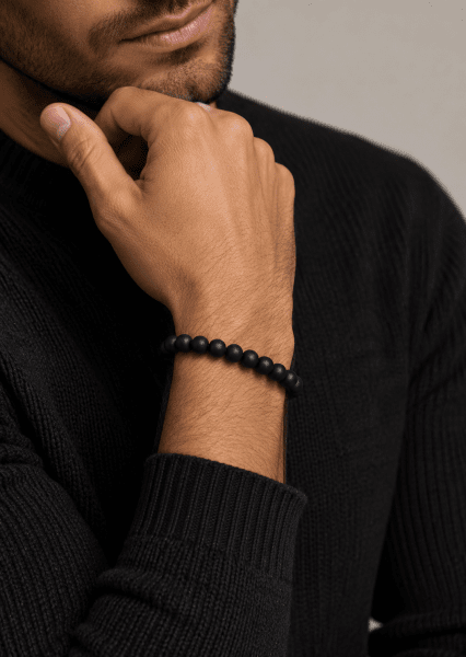 Pulsera de cuentas Obsidian Whisper