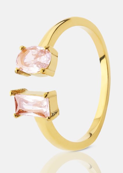 Anillo Rosé Duo - 18k Chapado en oro