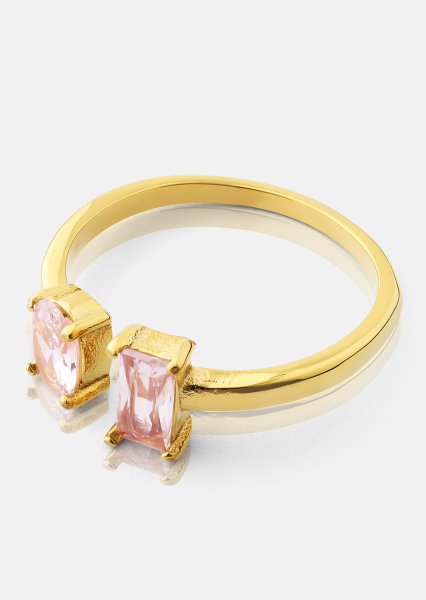 Anillo Rosé Duo - 18k Chapado en oro
