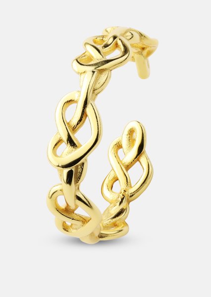 Anillo Heart Link - 18k Chapado en oro