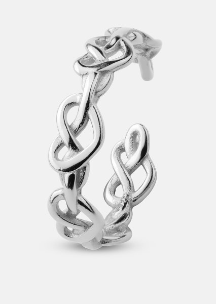 Anillo Heart Link - Chapado en plata