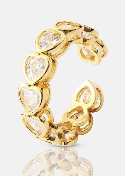  Anillo Heartfelt Love - 18k Gold Plated