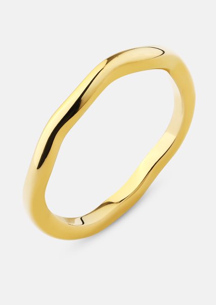 Anillo Wave Gold - Chapado en oro de 18k