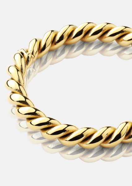 Anillo Golden Twist - Chapado en oro de 18k