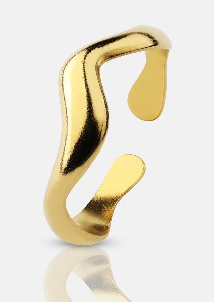 Anillo Vira - Chapado en oro de 18k