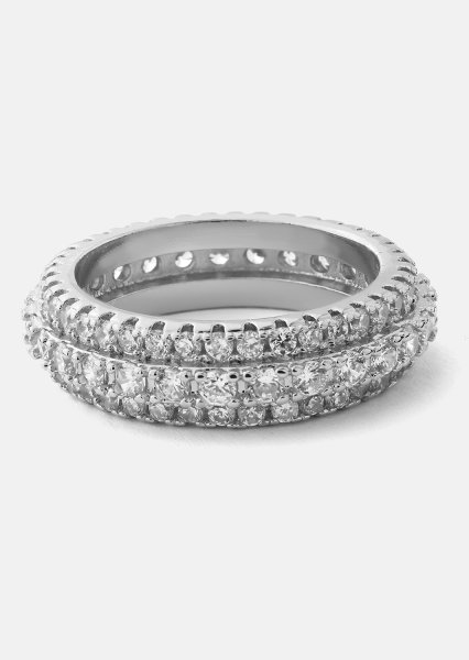 Anillo Crystal Shimmer - Chapado en plata