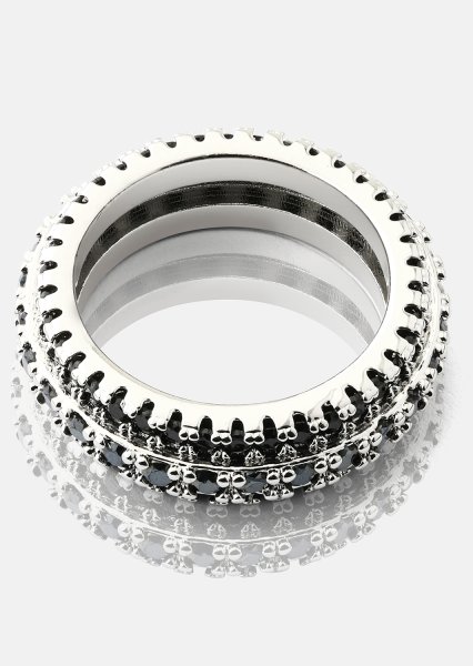 Anillo Dark Crystal Shimmer - Chapado en plata