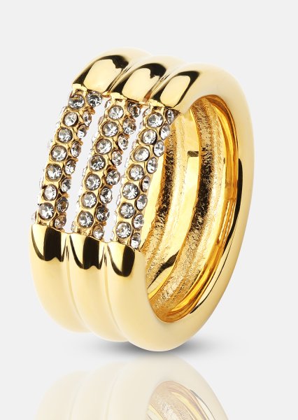 Anillo Lumière - Chapado en oro de 18k