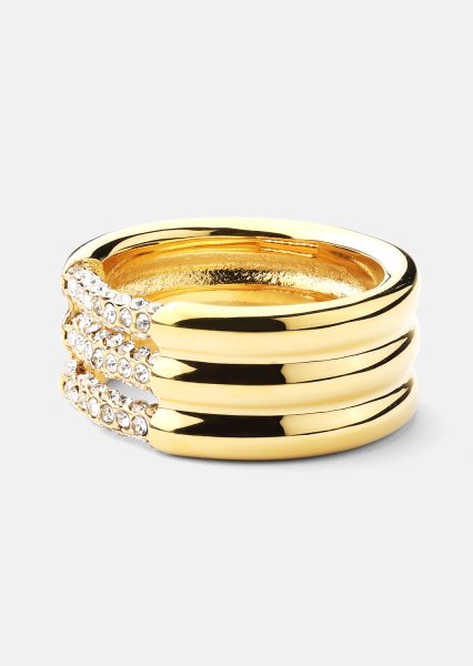 Anillo Lumière - Chapado en oro de 18k