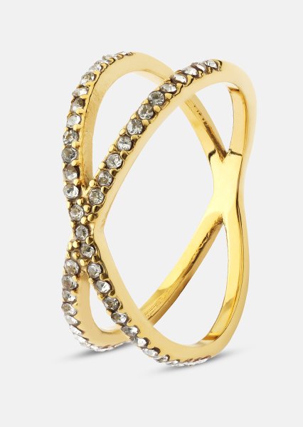 Anillo Sparkle X - Chapado en oro de 18k