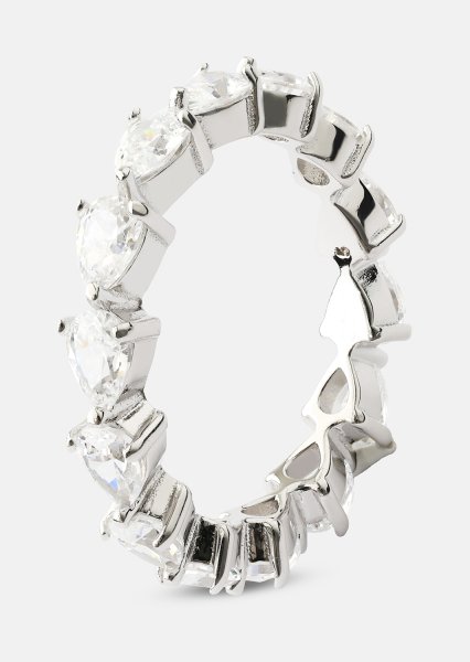 Bezel Glimmer Anillo - Chapado en plata
