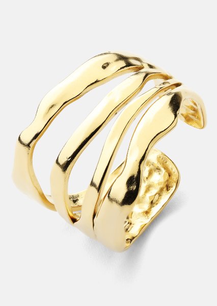 Anillo Wave - 18k Chapado en oro