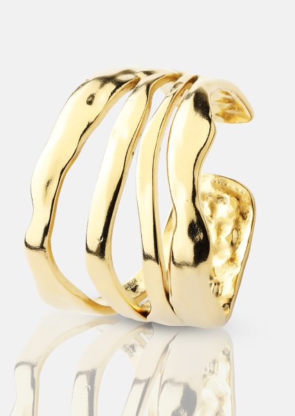 Anillo Wave - 18k Chapado en oro